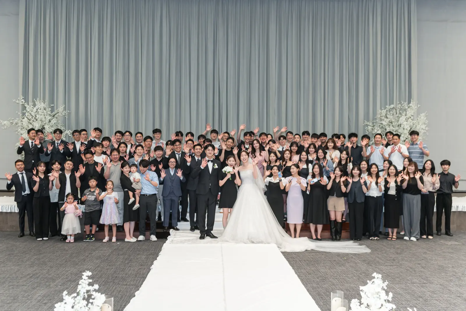 서울 서초구 삼성 서초사옥 웨딩스냅촬영, 하객 전체 원판 단체사진